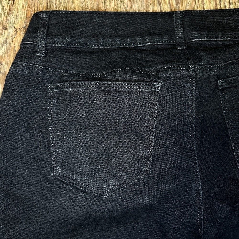 Simply Vera Vera Wang Jeans Womens 10 Black Skinny Stretch Ankle Zip Pockets - Picture 10 of 13
